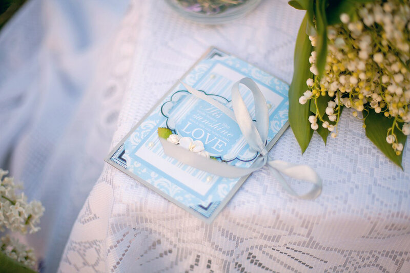 Blue Card with Ribbon