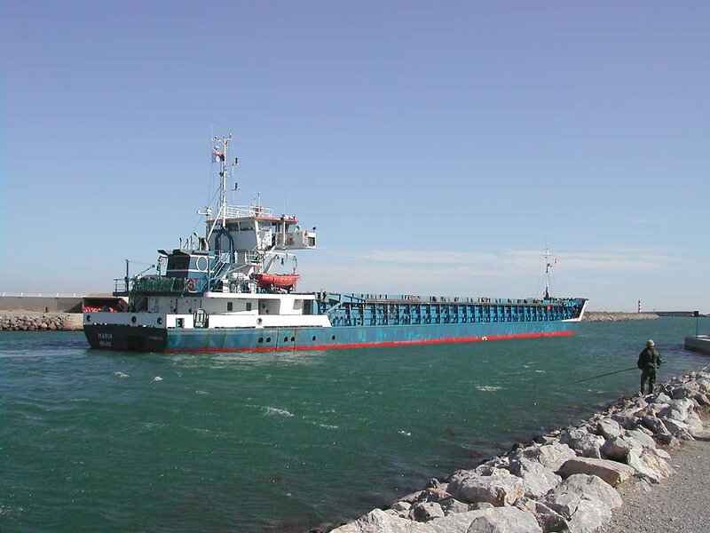 Blue Cargo Ship