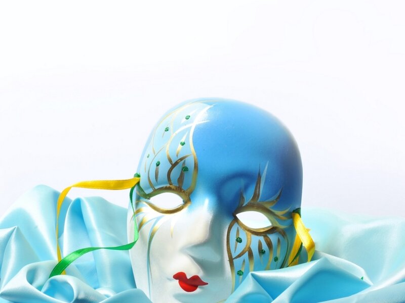 Blue Carnival Mask