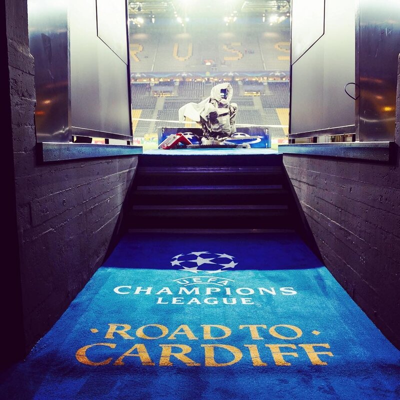 Blue Carpet in Tunnel