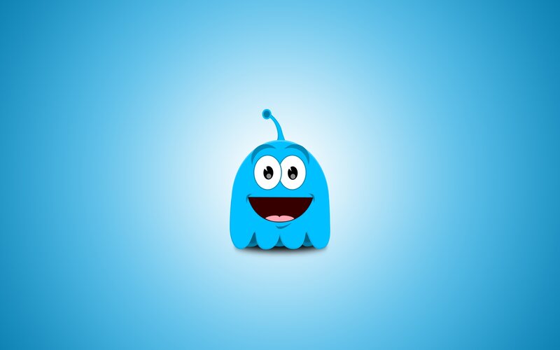 blue cartoon alien character