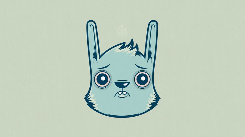 blue cartoon animal face