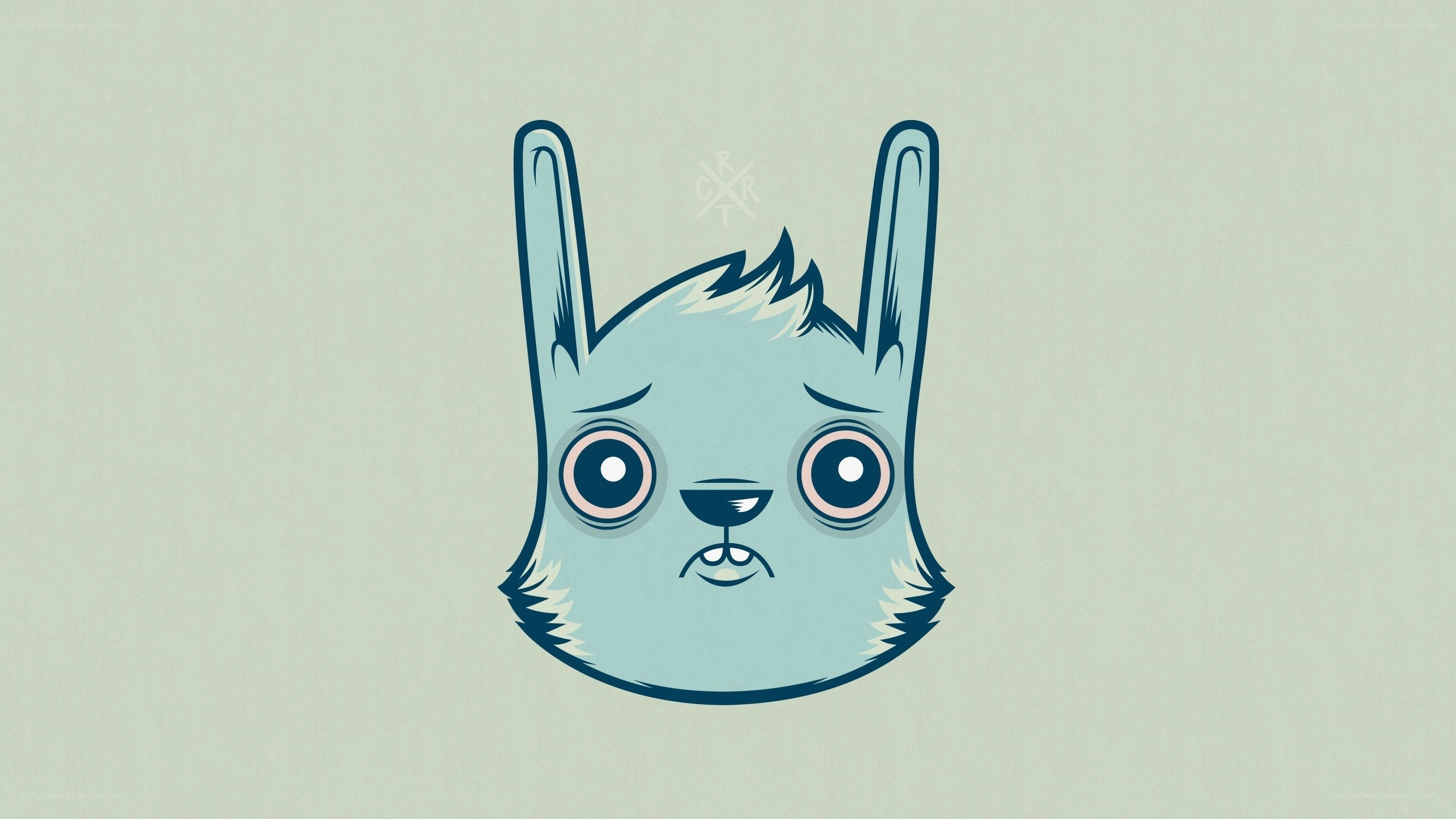 blue cartoon animal face