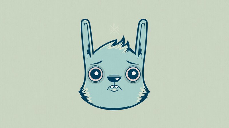 blue cartoon animal head