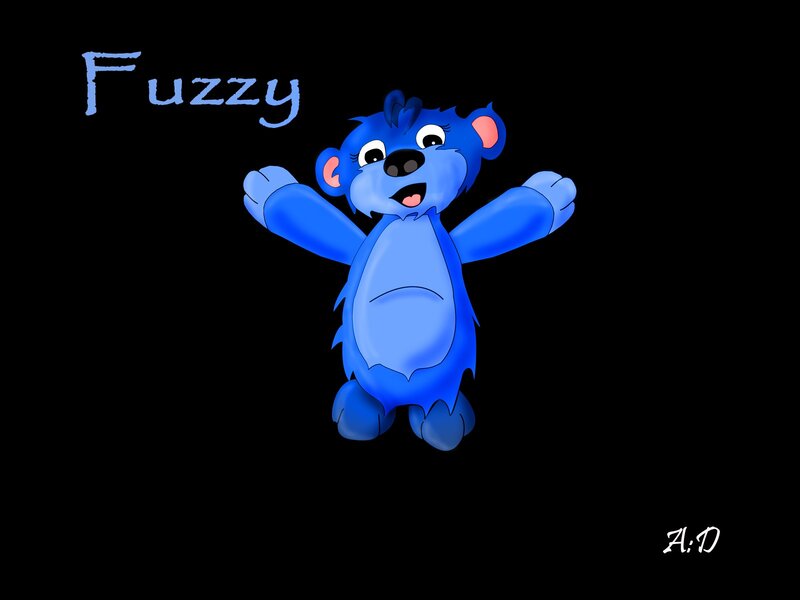 Blue Cartoon Bear