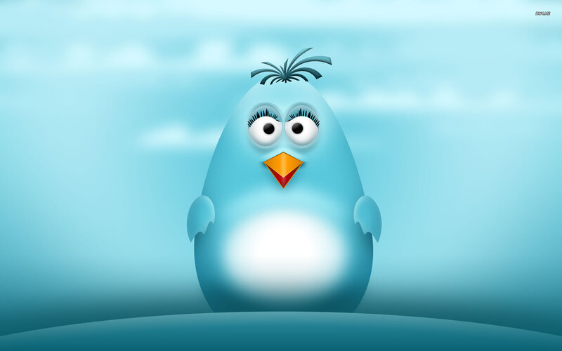 Blue Cartoon Bird — Calm
