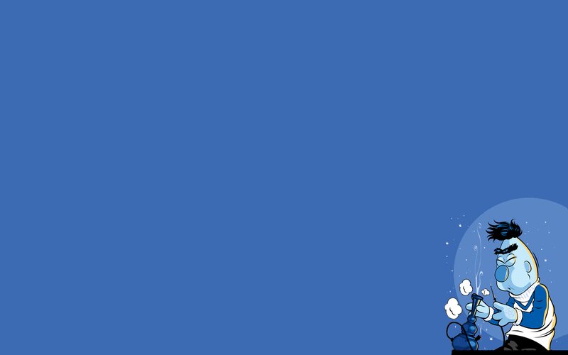 Blue Cartoon Character — Calm