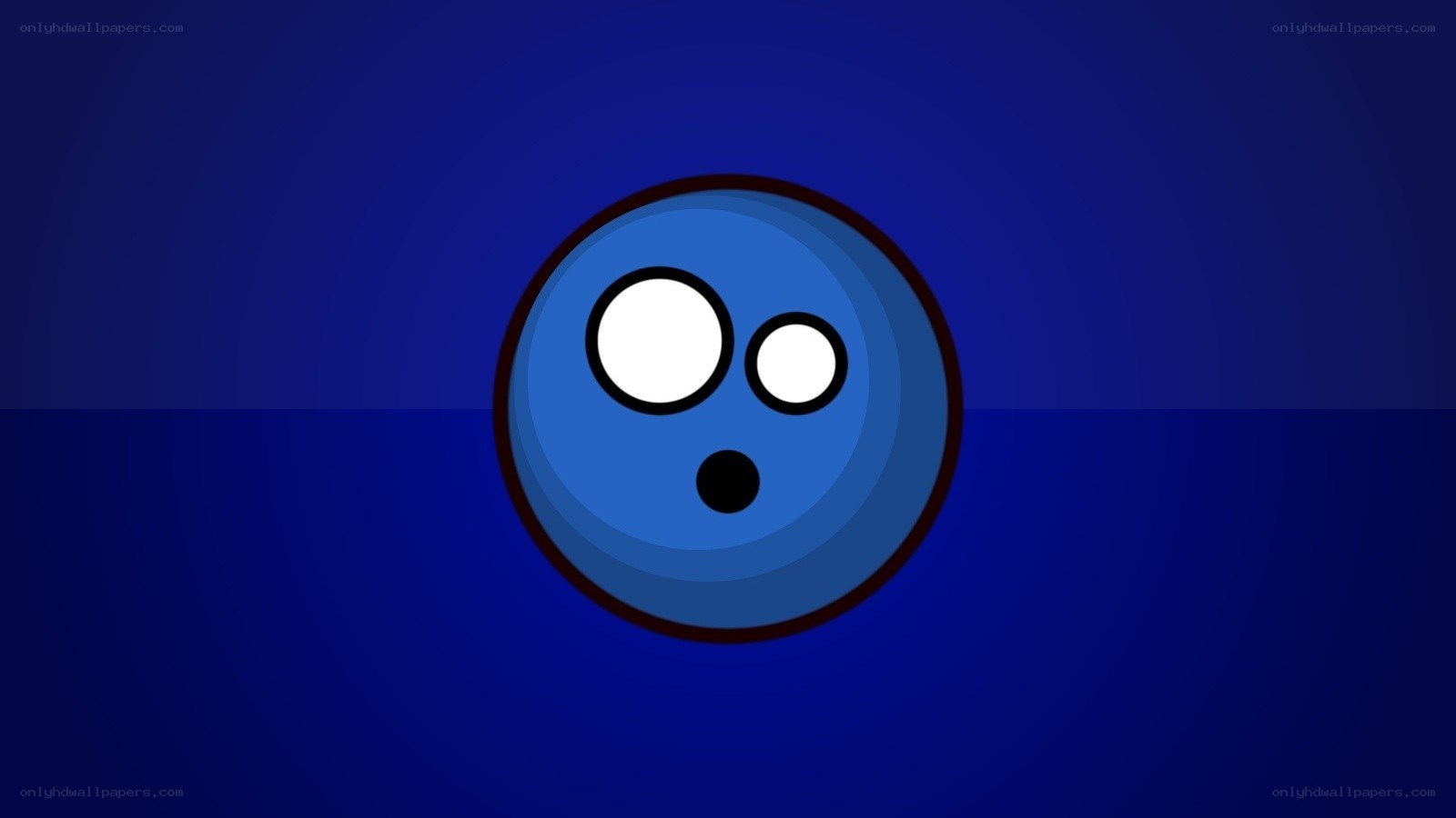 blue cartoon character face