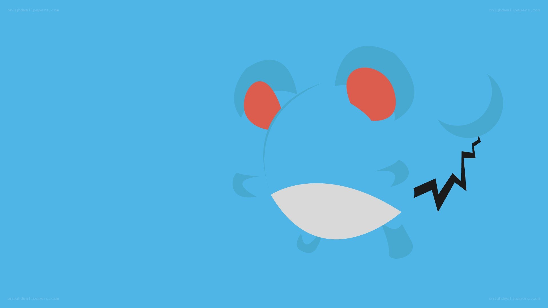 blue cartoon character face