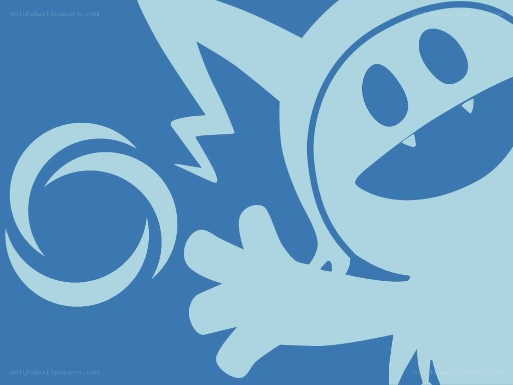 blue cartoon character logo