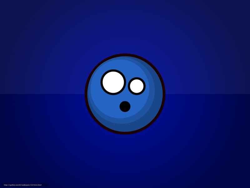 blue cartoon character on blue background
