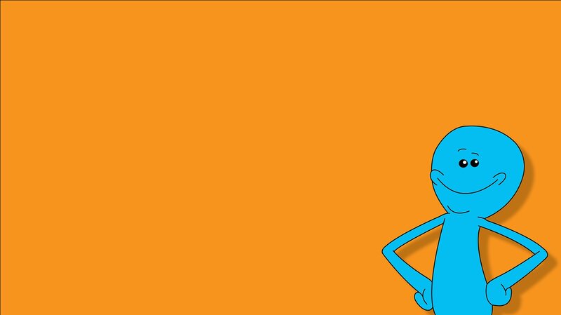 Blue Cartoon Character — Orange