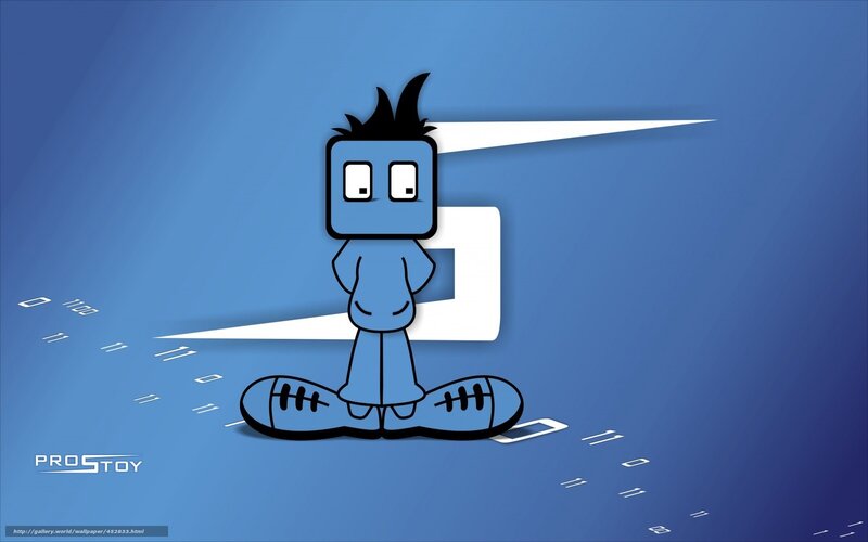 Blue Cartoon Character — Playful, Digital Art