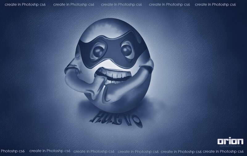 blue cartoon egg character