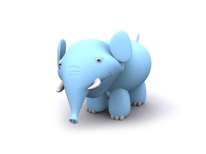 blue cartoon elephant