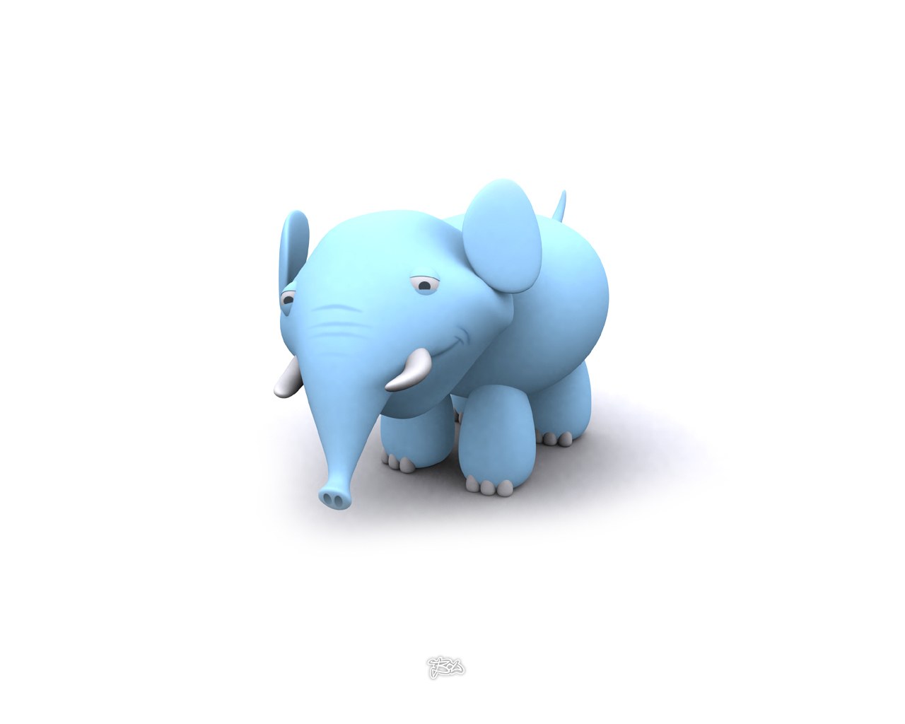 blue cartoon elephant