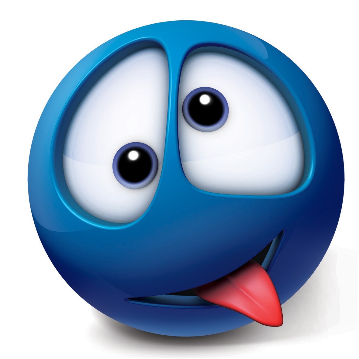 blue cartoon emoji face