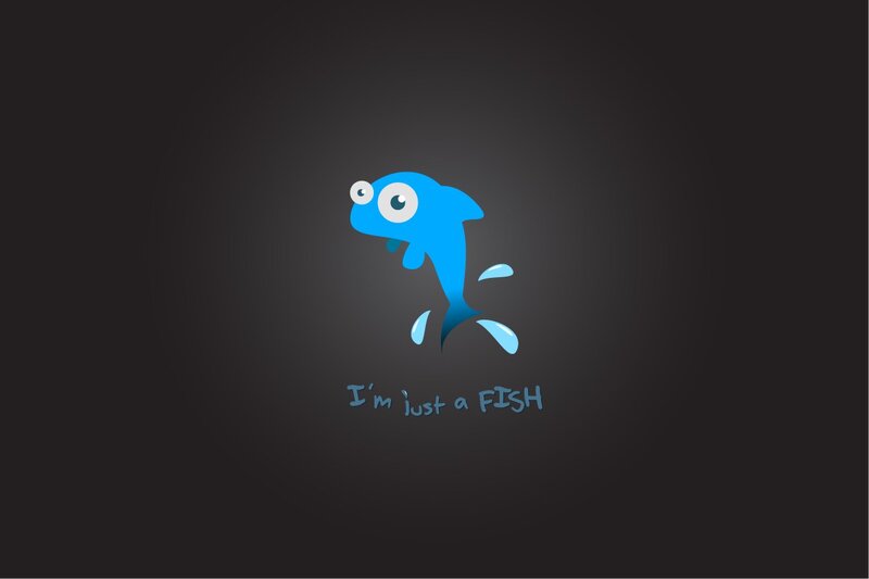 Blue Cartoon Fish