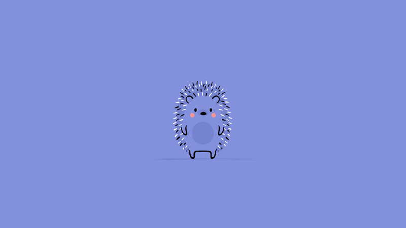 Blue Cartoon Hedgehog