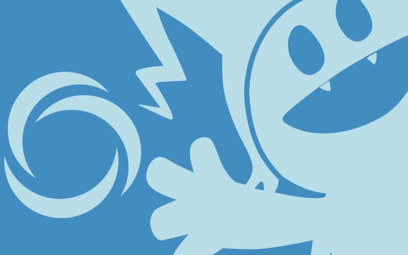 Blue Cartoon Monster — Dynamic