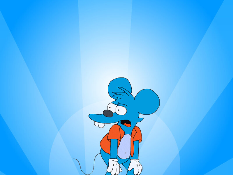 Blue Cartoon Mouse — Dramatic
