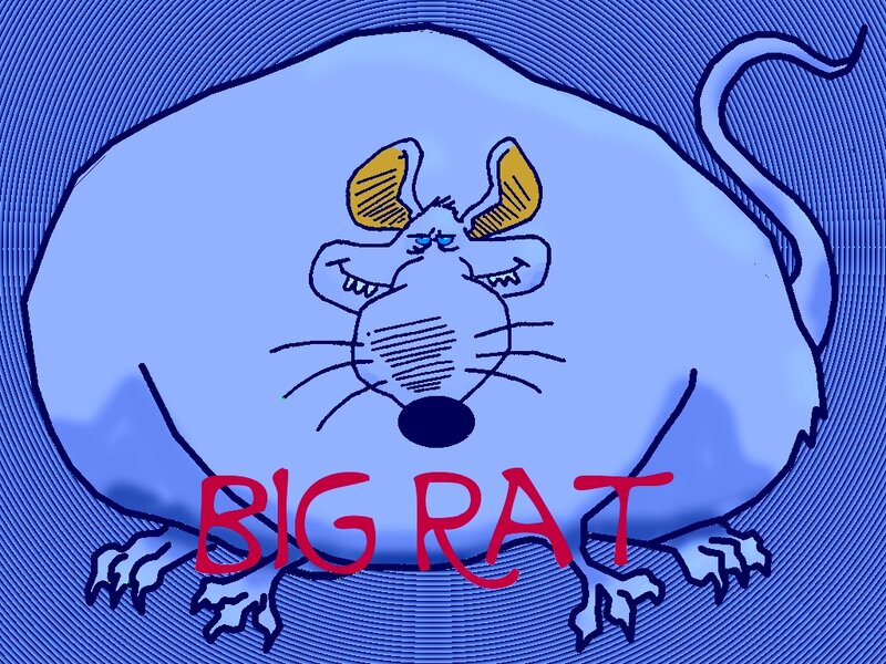 Blue Cartoon Rat