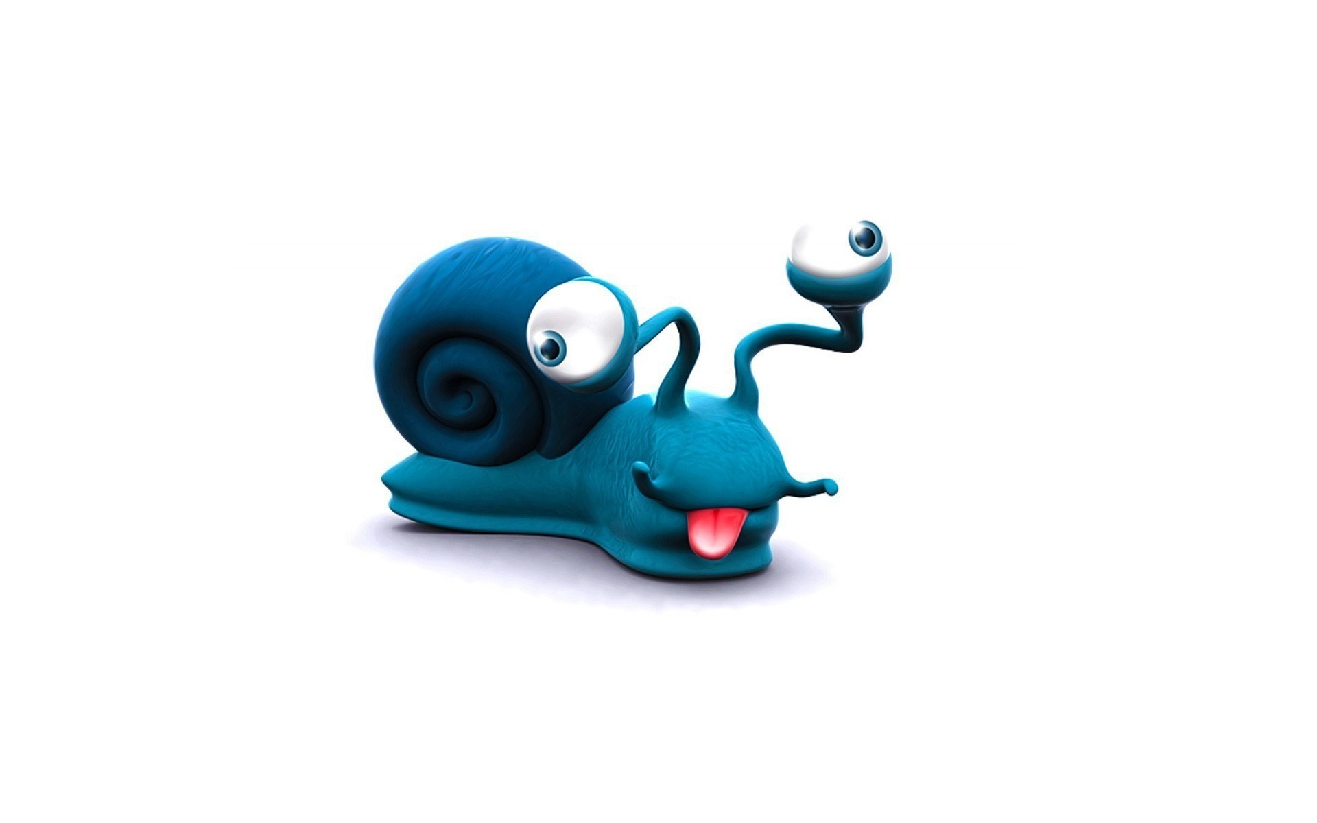 blue cartoon snail character