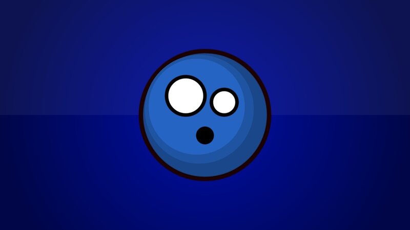 Blue Cartoon Sphere