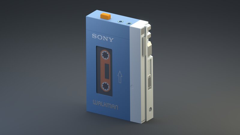 Blue Cassette Player