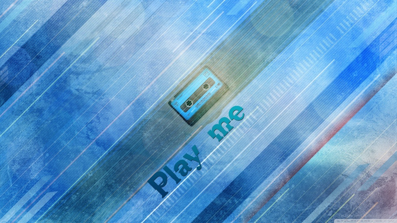 Blue cassette tape with text