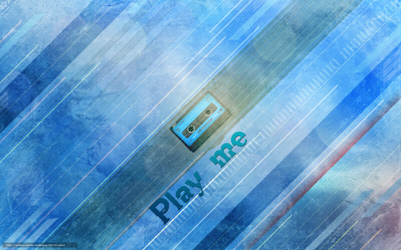 Blue cassette tape with text