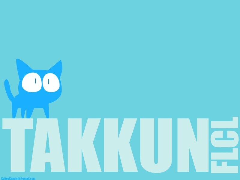 Blue cat character with text