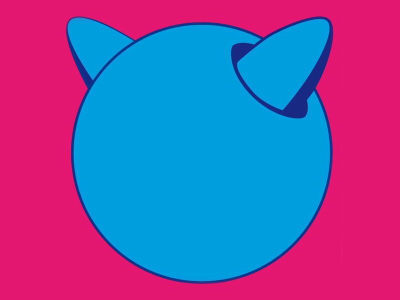 Blue Cat Head — Playful