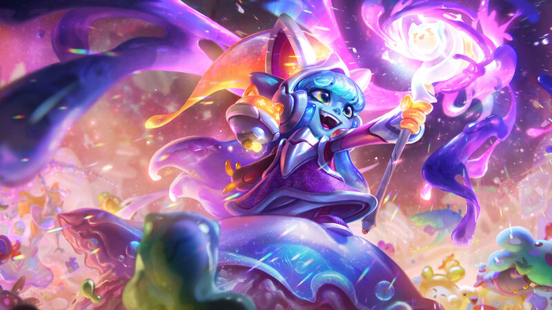 Blue Cat-like Character — Purple