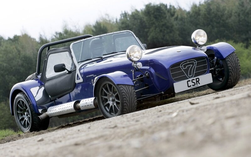 Blue Caterham CSR sports car