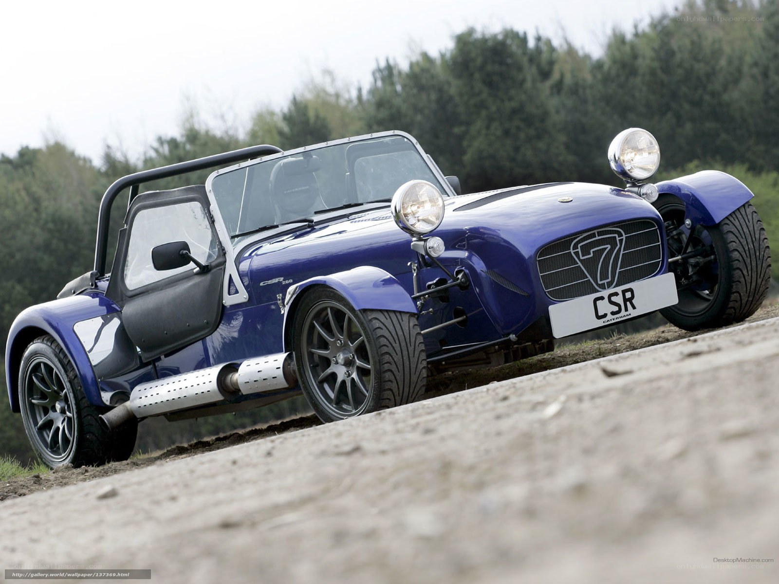 Blue Caterham CSR sports car