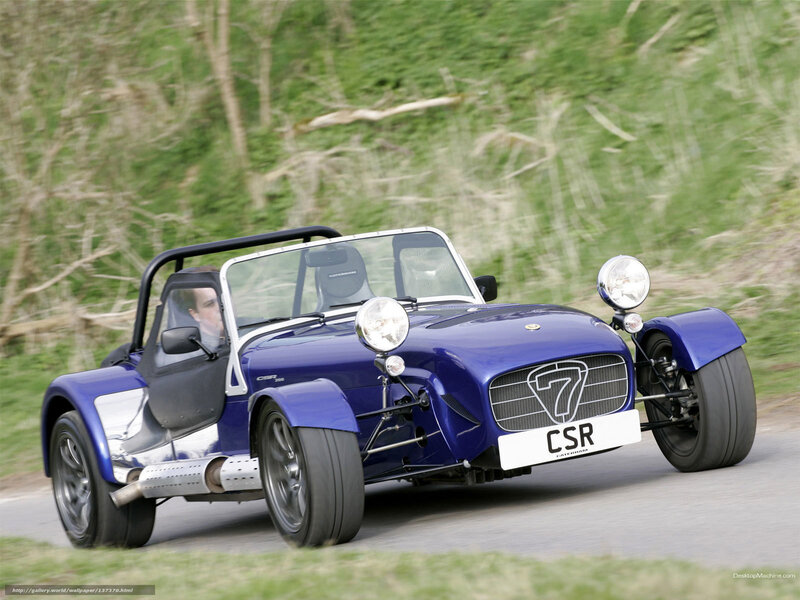 blue caterham sports car