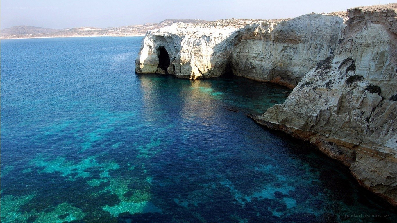 Blue Cave on the coast