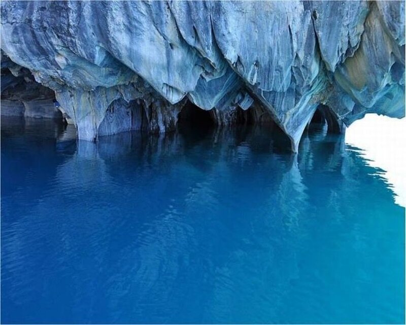 Blue Cave with Water — Serene, Photograph