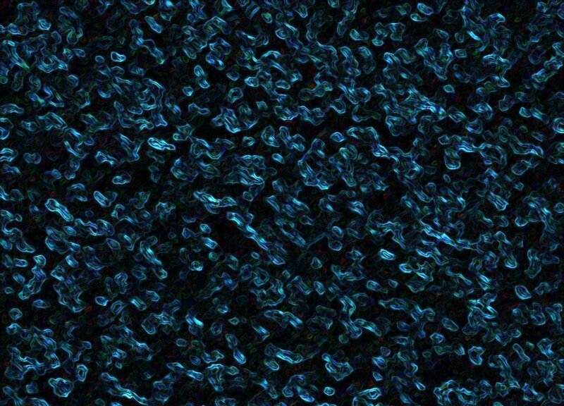 Blue Cellular Structures — Abstract