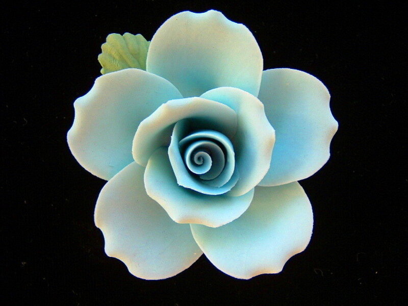 Blue Ceramic Rose