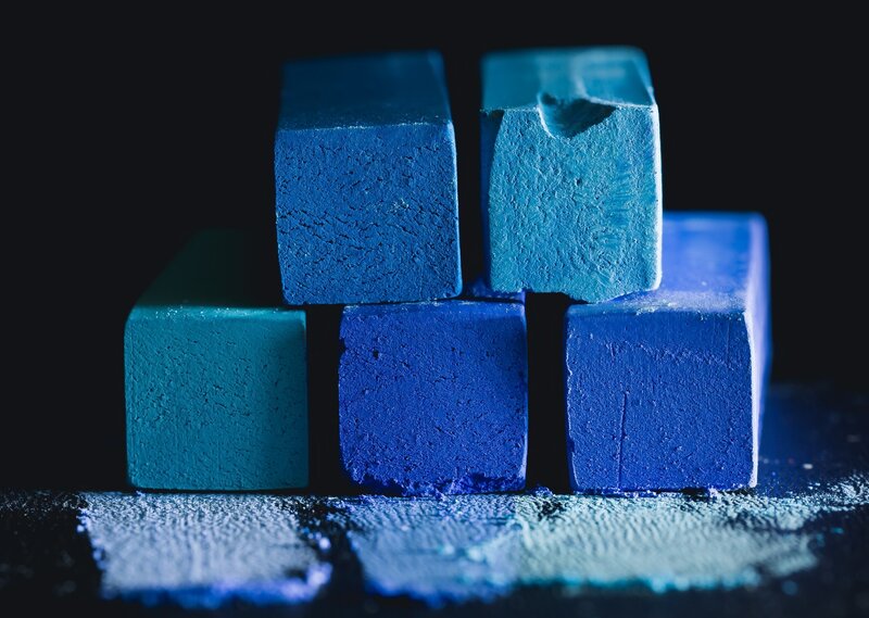 Blue Chalk Blocks