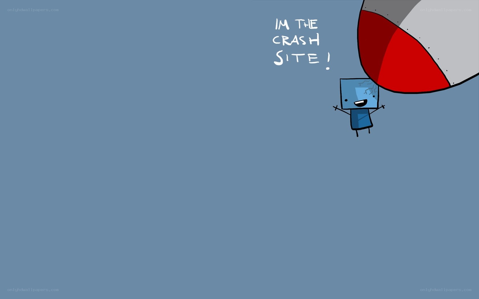 blue character crash site