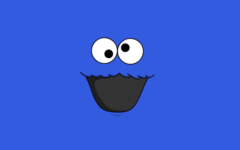 Blue Character Face — Playful