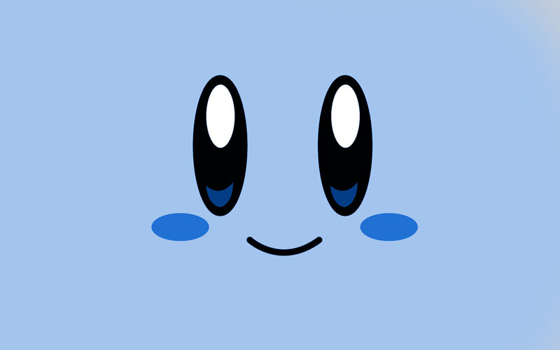 blue character face