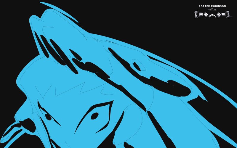 Blue Character Head — Dramatic