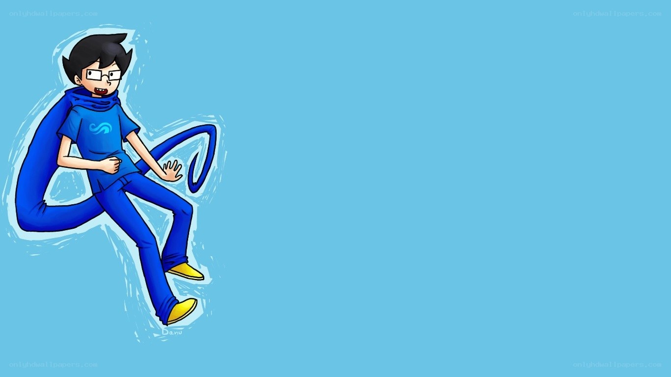 blue character in motion