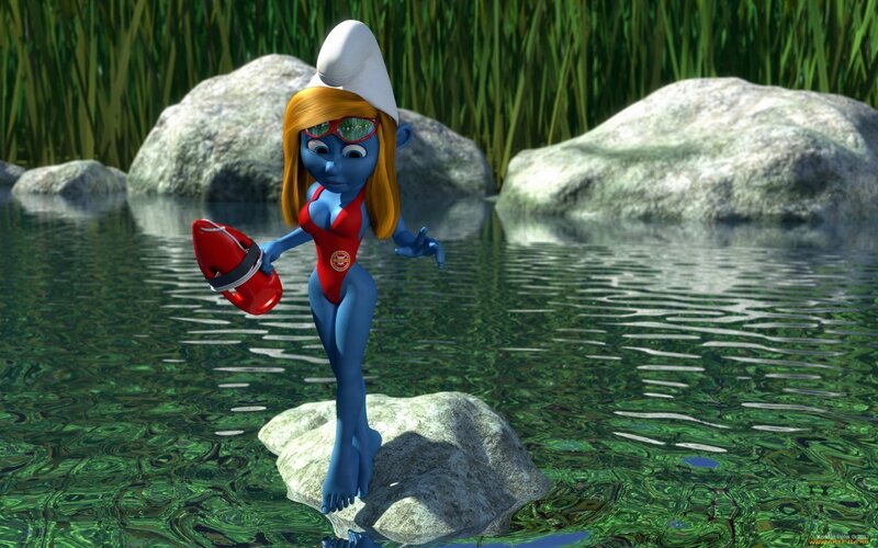Blue Character in Water