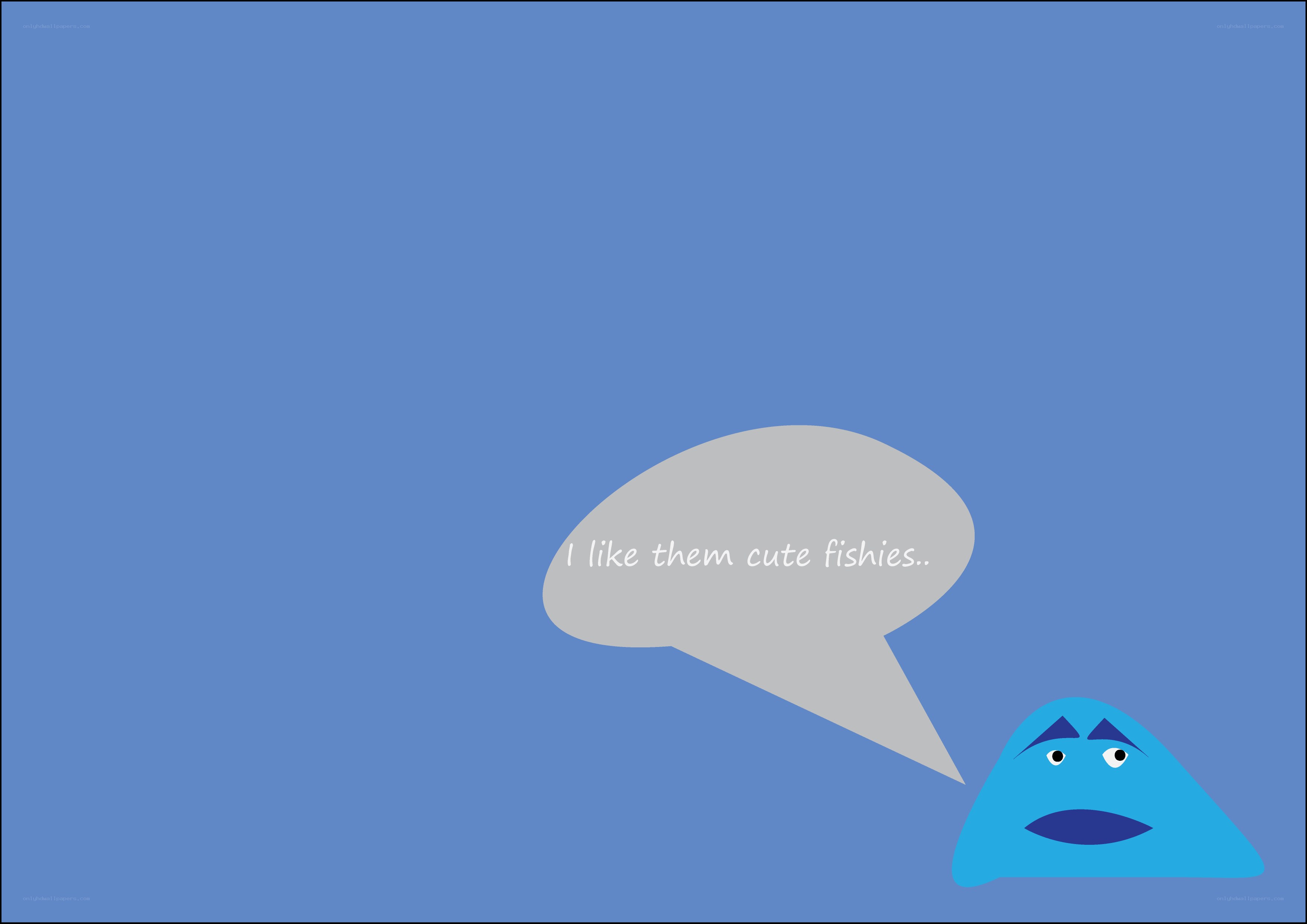 blue character likes fish