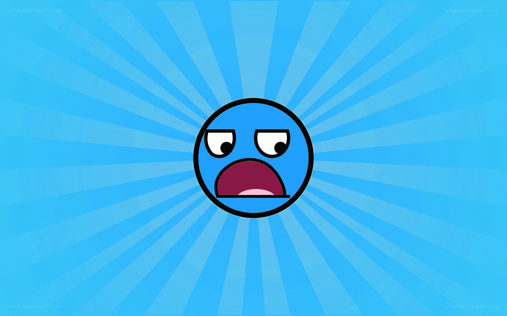 blue character with angry face